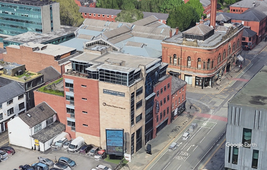 Deansgate Manchester c Google Earth
