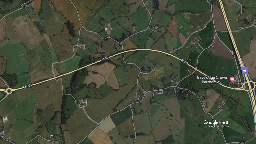 A Dualling, Cheshire East Council, c Google Earth
