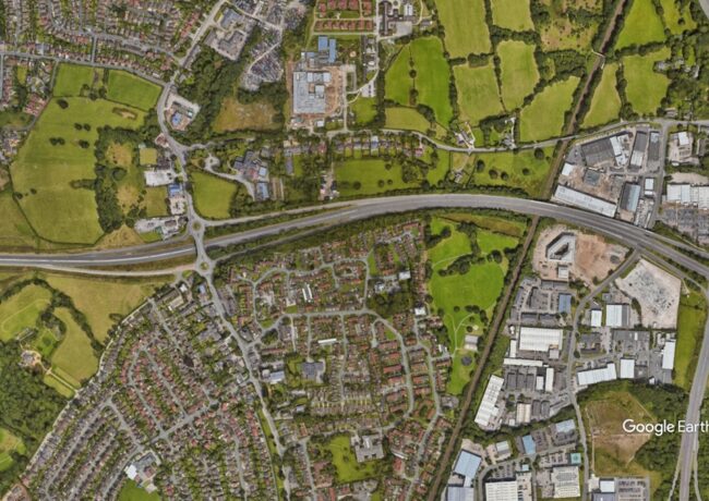 A Manchester Airport relief road c Google Earth