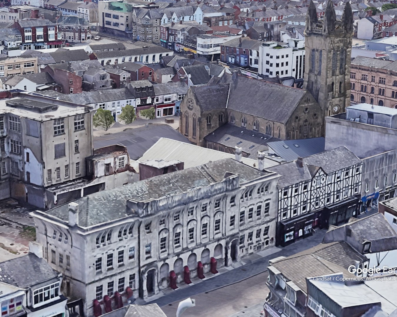 Abingdon Street Hotel, Ashall, c Google Earth