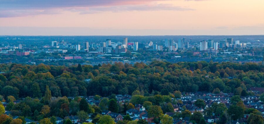 Aerial image of Greater Manchester view from Prestwich c Bardhok