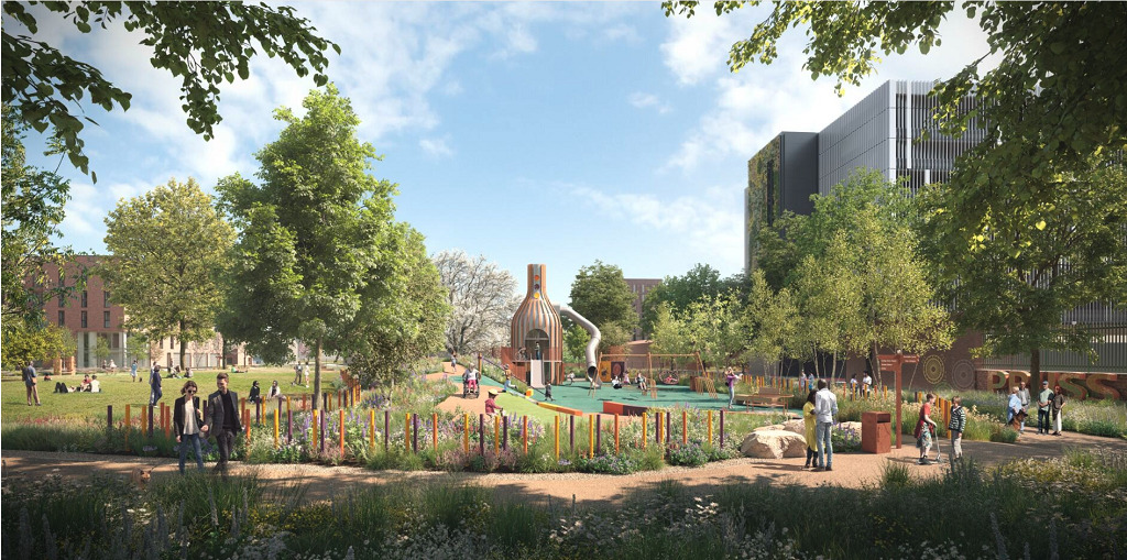 Ancoats Green play park, MCC, c Virtual Planit