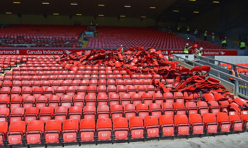 Anfield stand chairs