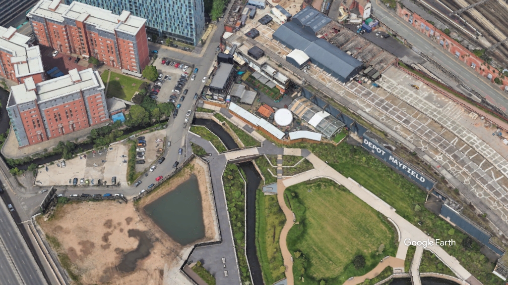 Baring Street, Logik, c Google Earth snapshot