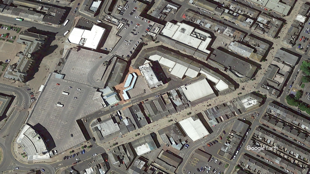 Barrow town centre p.Google Earth