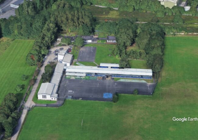Barton Clough Primary in Stretford, Barton Clough Primary, c Google Earth snapshot