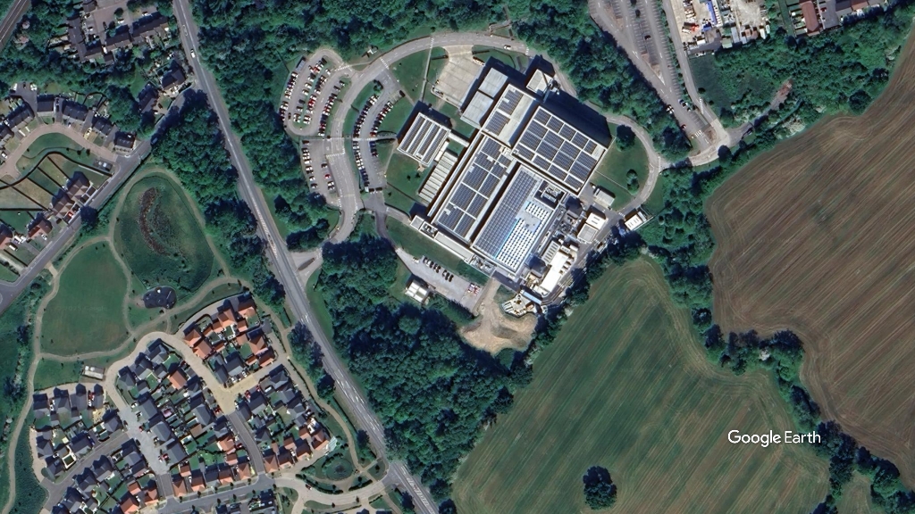 Bespak, Bespak, c Google Earth snapshot