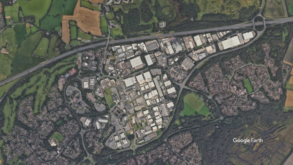 Birchwood Park, Warrington Council, c Google Earth snapshot