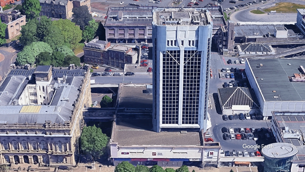 Blackburn Tower Block, Blackburn with Darwen Council, c Google Earth
