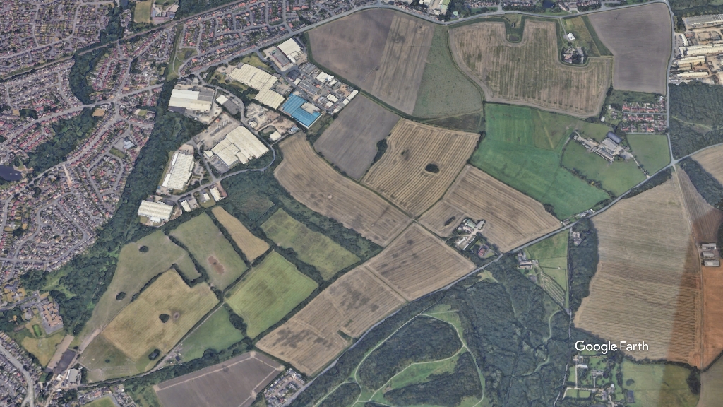 Bold Garden Village, St Helens Council, c Google Earth snapshot