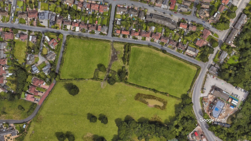 Bolshaw Road, Breck Homes, c Google Earth snapshot