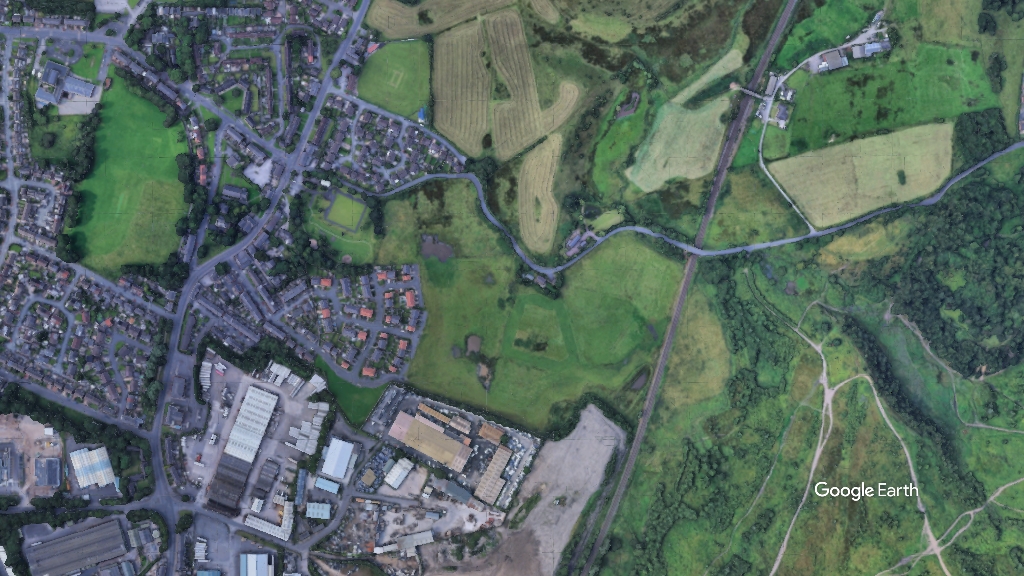 Broadbent and Beal Valley, Kellen, c Google Earth snapshot