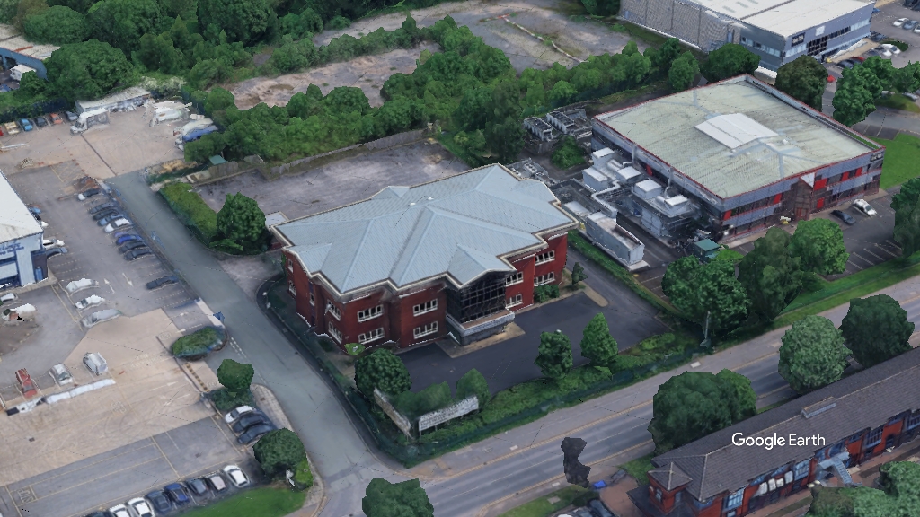 Broadway House, RLAM, c Google Earth snapshot