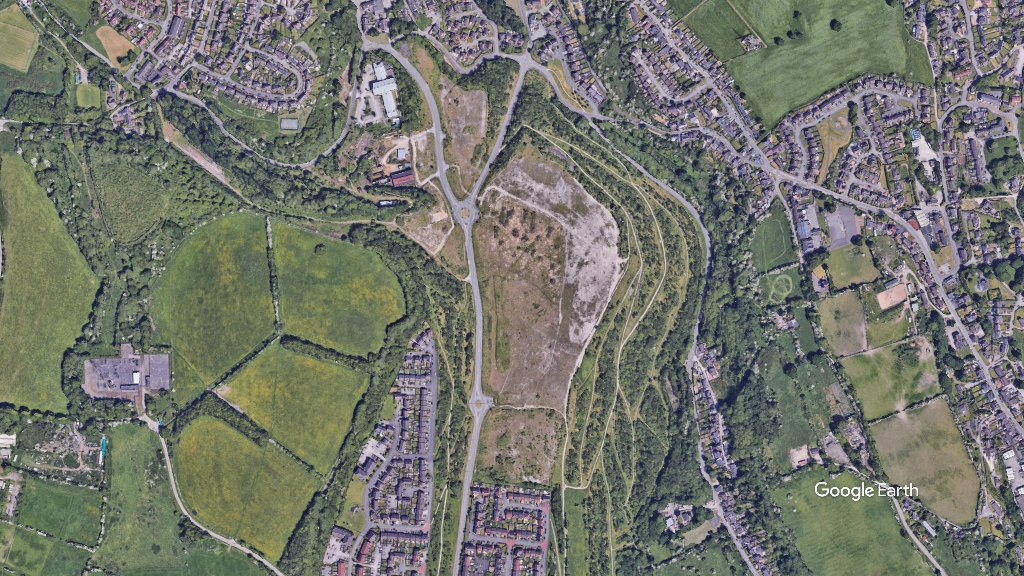 Brymbo site, Gleeson Homes, c Google Earth