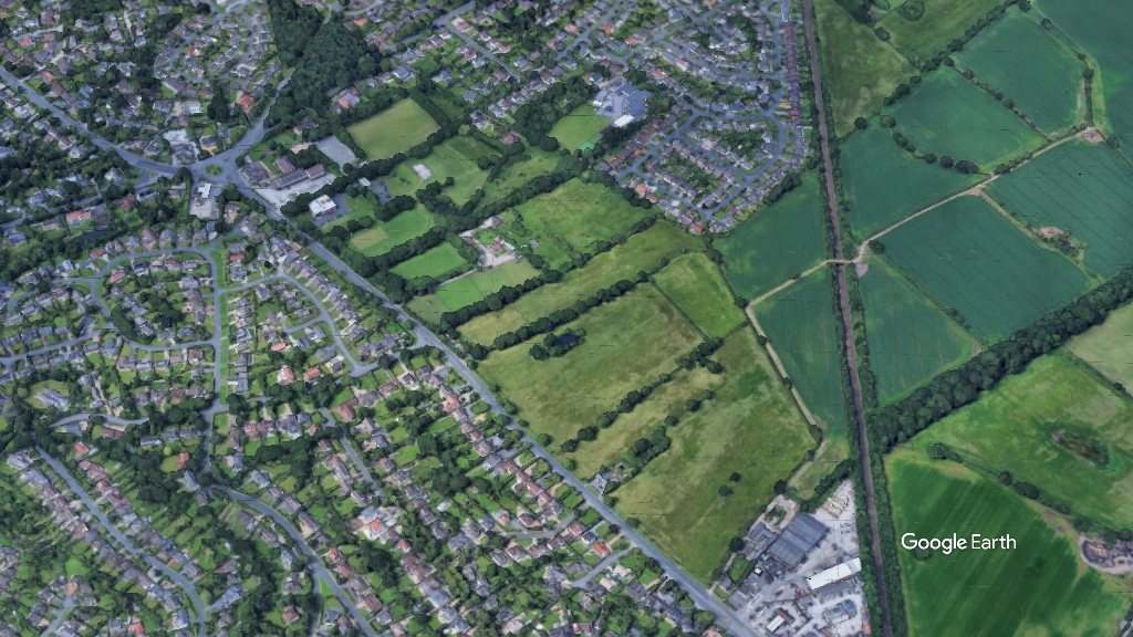 Chester Road Birkenhead, Barratt, c Google Earth