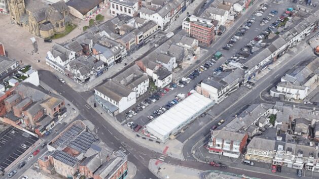 Church Street Blackpool p.Google Earth snapshot