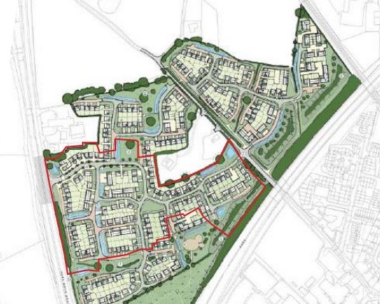 Circus Fields phase one, and twoCastle Green Homes, p via planning documents