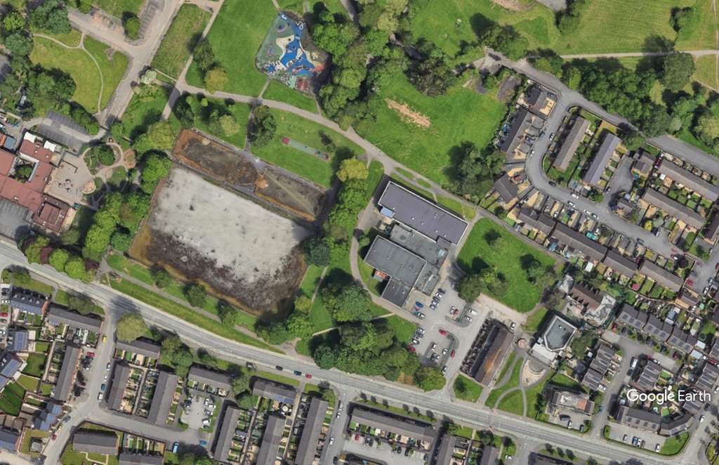 Clarendon leisure centre, Salford, C Google Earth