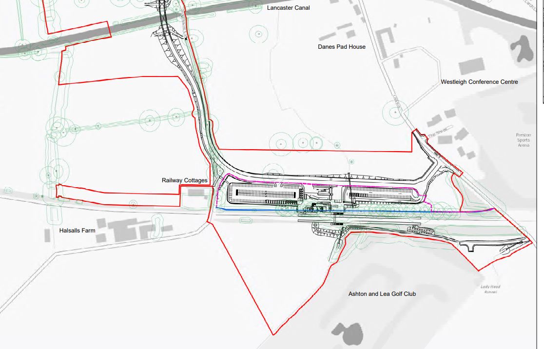 Cottam Parkway Station site drawing p Lancs CC planning docs