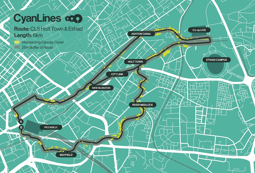 CyanLines route map Manchester p Ashurst Comms