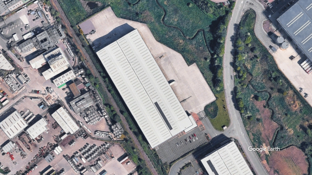 DB Schenker, Leftfield, c Google Earth snapshot