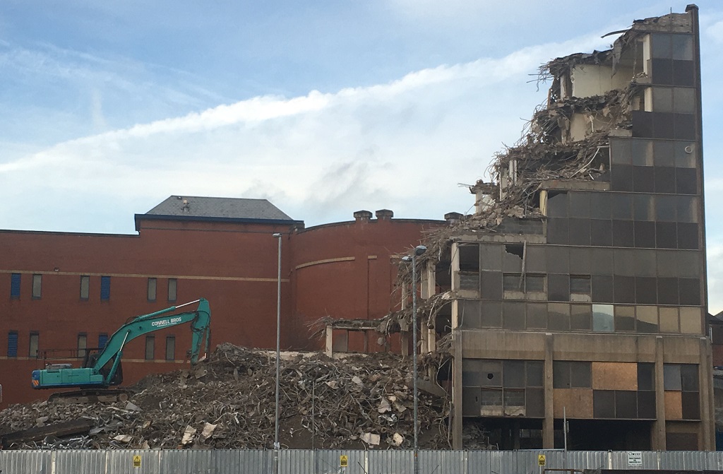 The demolition of existing buildings on site is already underway