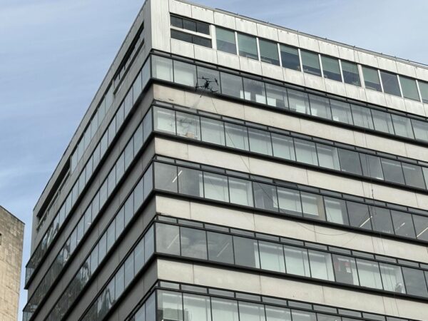 Drone window cleaner