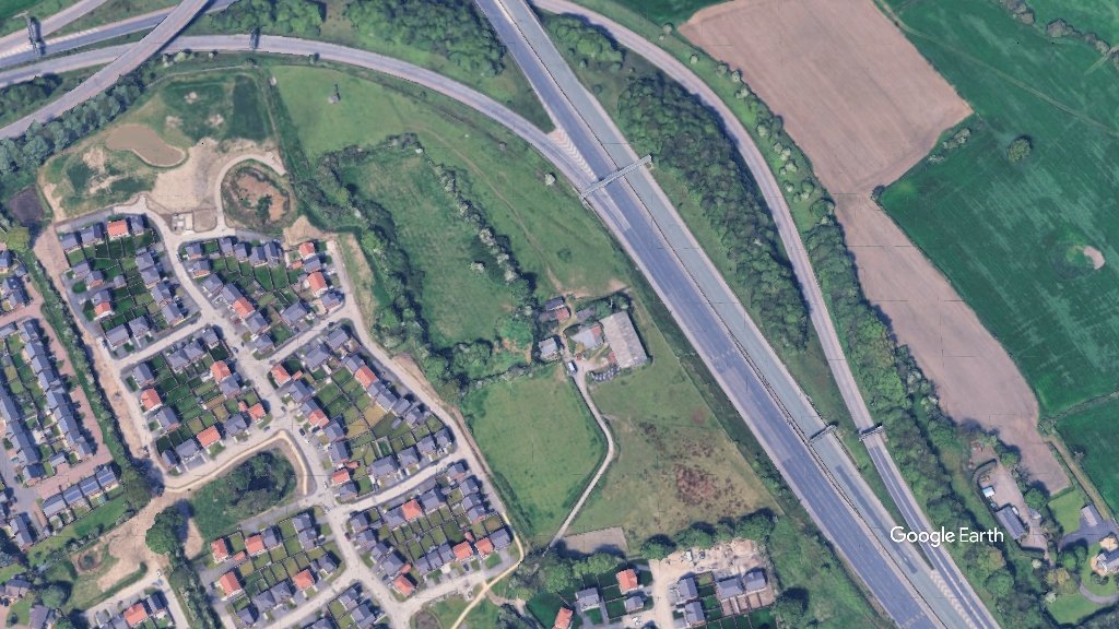 D'urton Lane, Wain Homes, c Google Earth snapshot