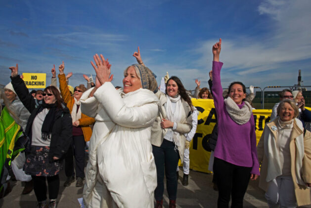 Emma Thompson Joins Peaceful Anti Fracking March