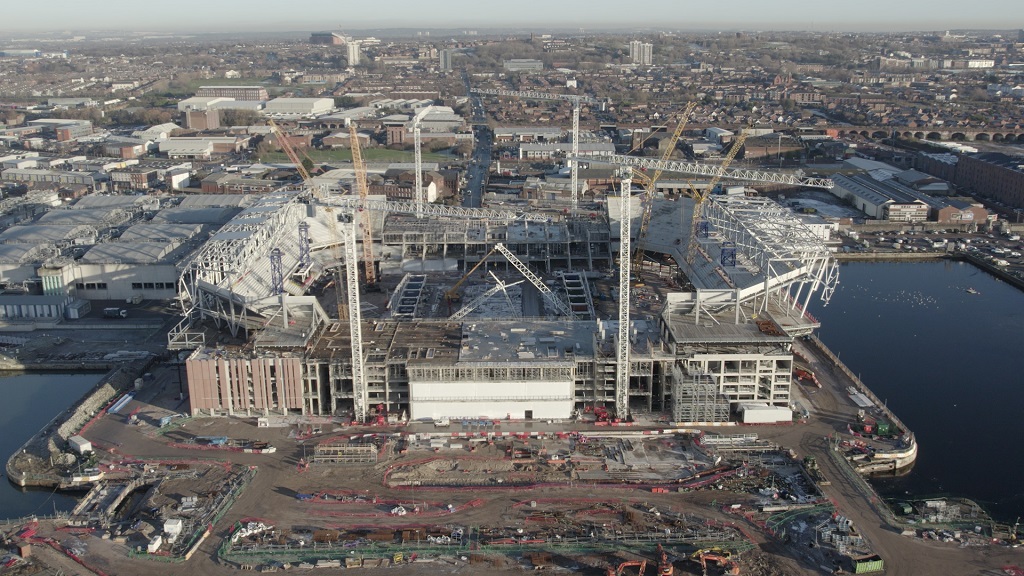 Everton Stadium Jan construction update Everton FC p Everton FC