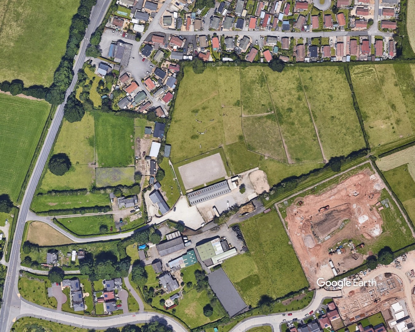 Farriers chase, Wain Homes, c Google Earth