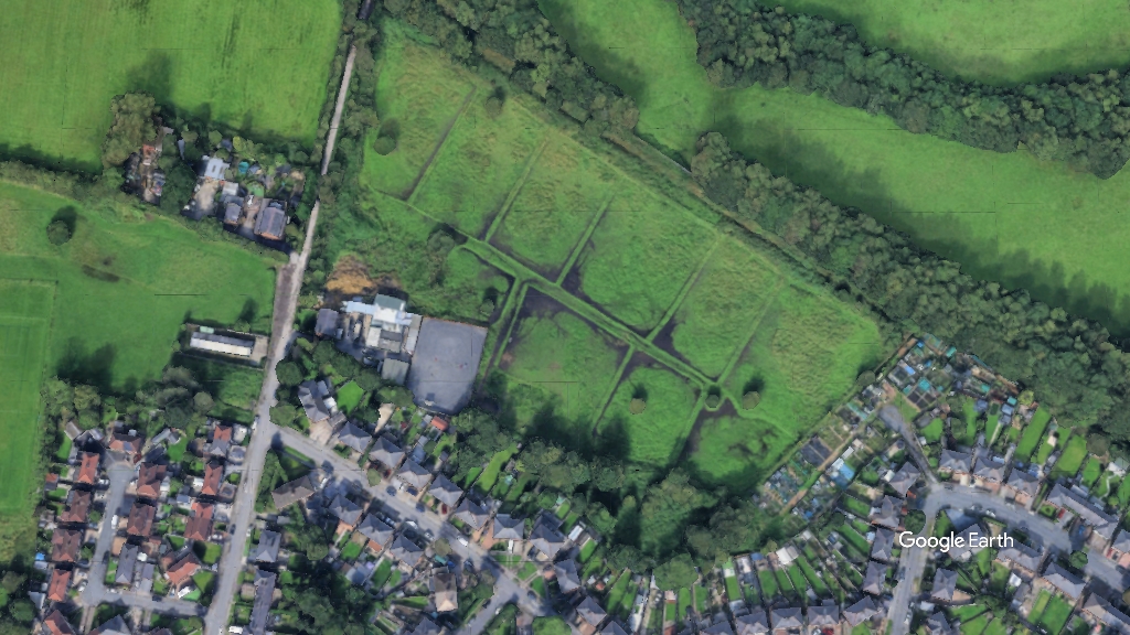 Fiddlers Lane, Forshaw, c Google Earth snapshot