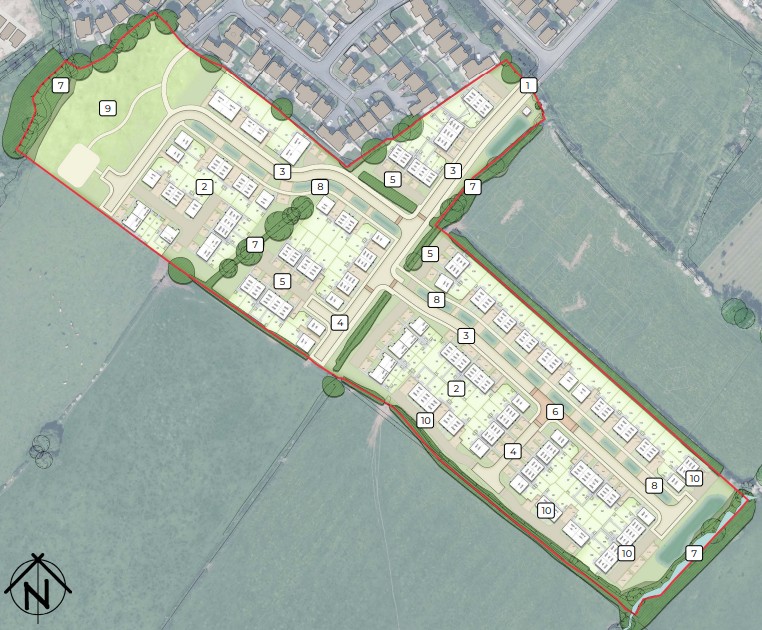 Flint , Anwyl Homes, p via planning documents