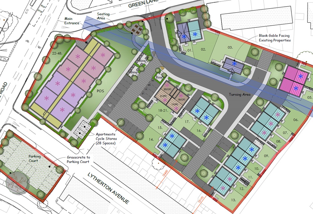 Former Lion Pub site in Cadishead, Breck Homes and ForHousing, p planning