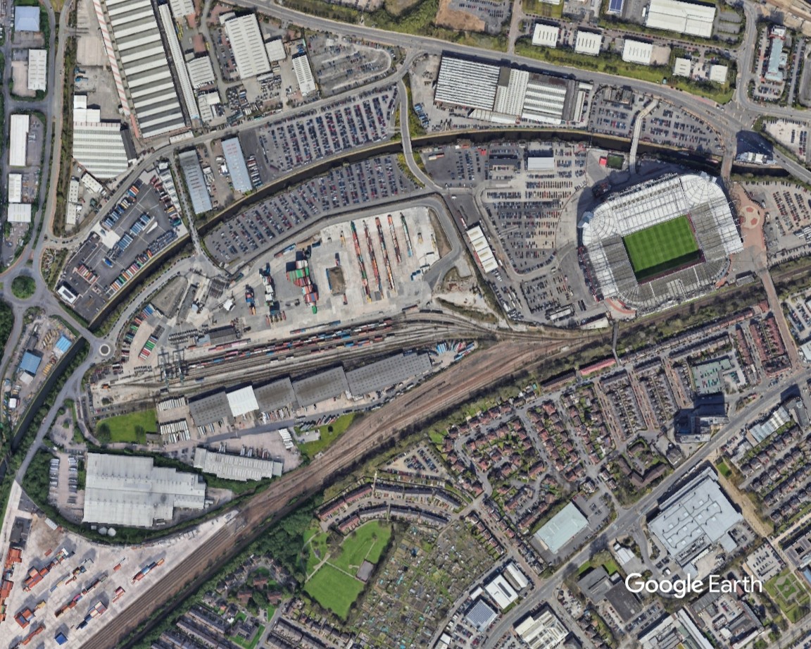 Freightliner terminal OT, Freightliner, c Google Earth