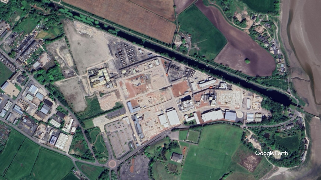 GSK Ulverston, BAE Systems, c Google Earth snapshot