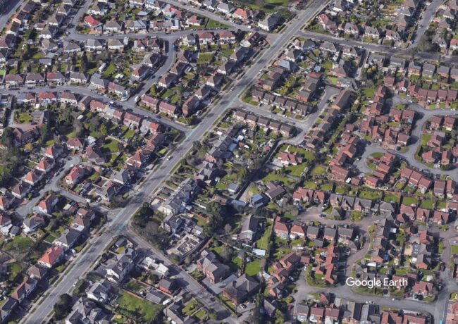 Generic homes in Knowsley, c Google Earth