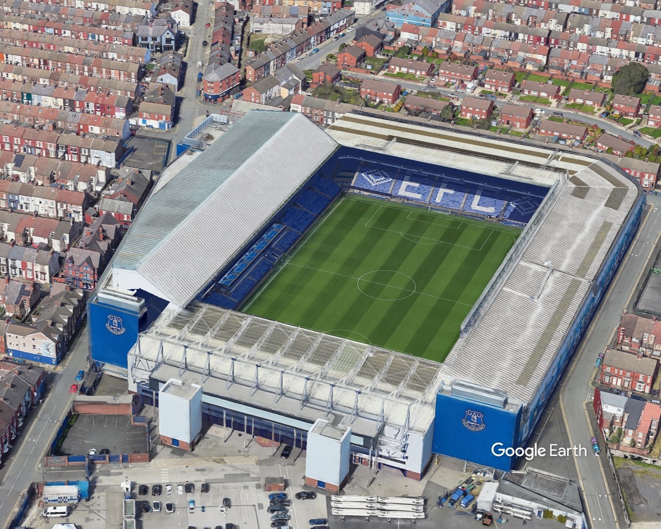 Goodison Park, EFC, c Google Earth