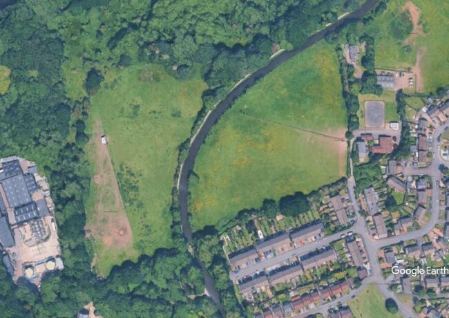 Gravel Bank Road, Anwyl, Great Places, c Google Earth snapshot