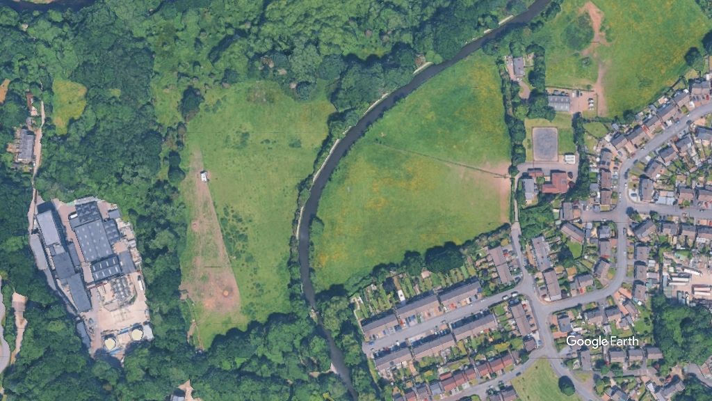 Gravel Bank Road, Anwyl, Great Places, c Google Earth snapshot