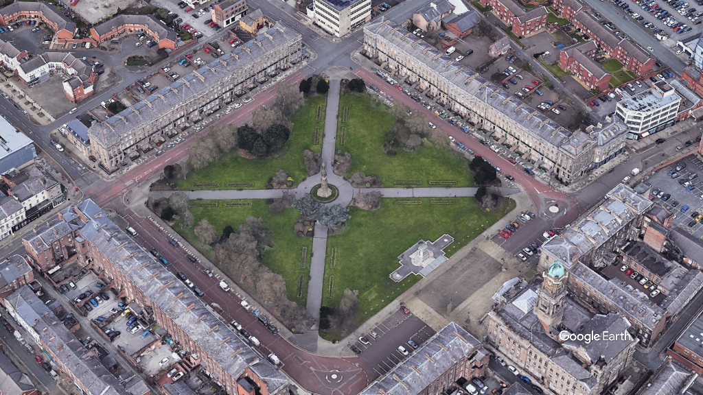 Hamilton Square, Birkenhead, p.Google Earth