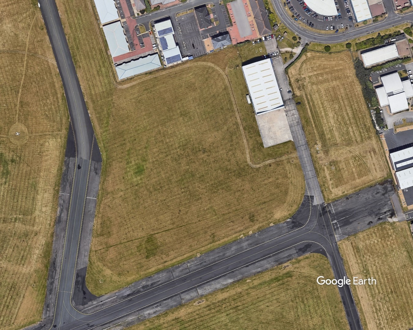 Hangars Blackpool Enterprise Zone, Blackpool Council, c Google Earth