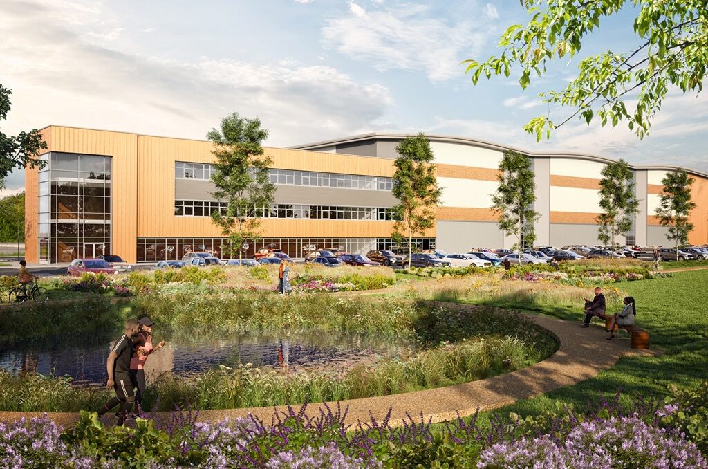 Haydock Point CGI, St Helens, Peel Land, p Font Comms