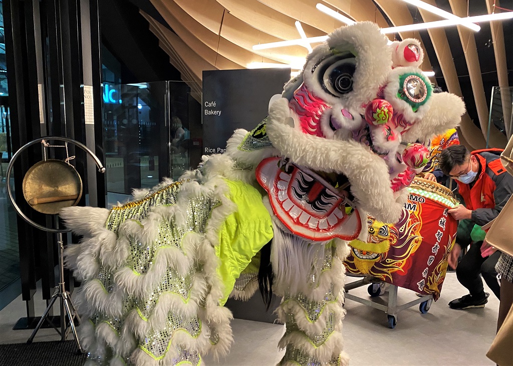A dragon at the press preview for Hello Oriental. Credit: PNW