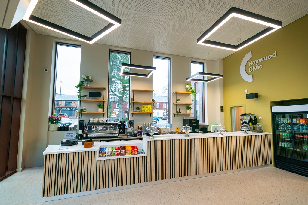 After: the new cafe and bar area. Credit: via Rochdale Council