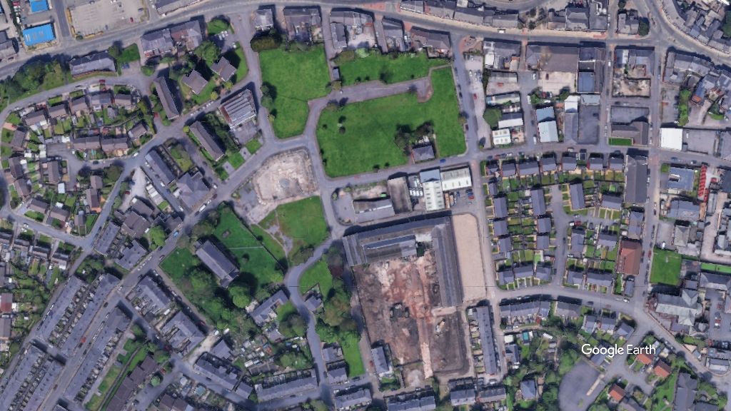 Heywood Angel Meadows, Rochdale Council, c Google Earth snapshot