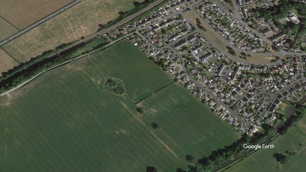 Highland Brow, Wainhomes, p Google Earth snapshot