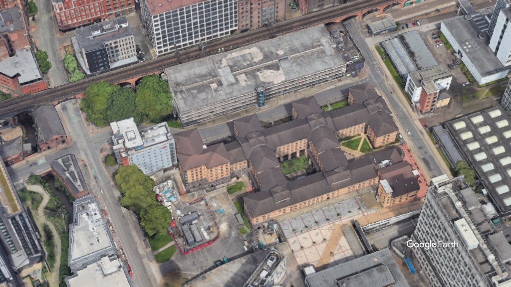 IQ Charles Street, IQ, c Google Earth snapshot