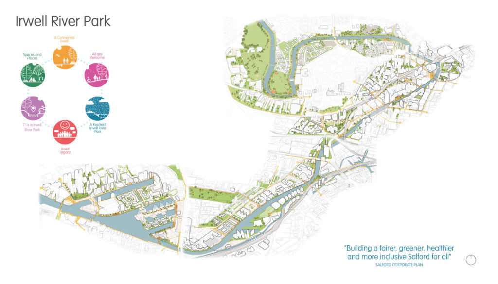 Irwell River Park, Salford CC, p via Salford City Council Irwell River Park, Salford CC, p via Salford City Council
