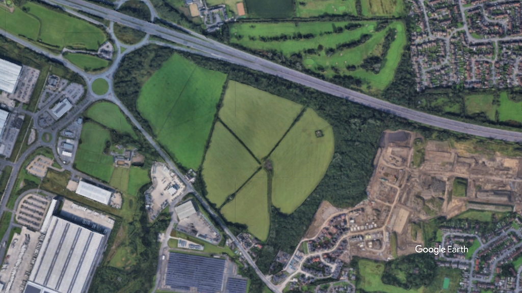 J M, Peel Land, c Google Earth snapshot